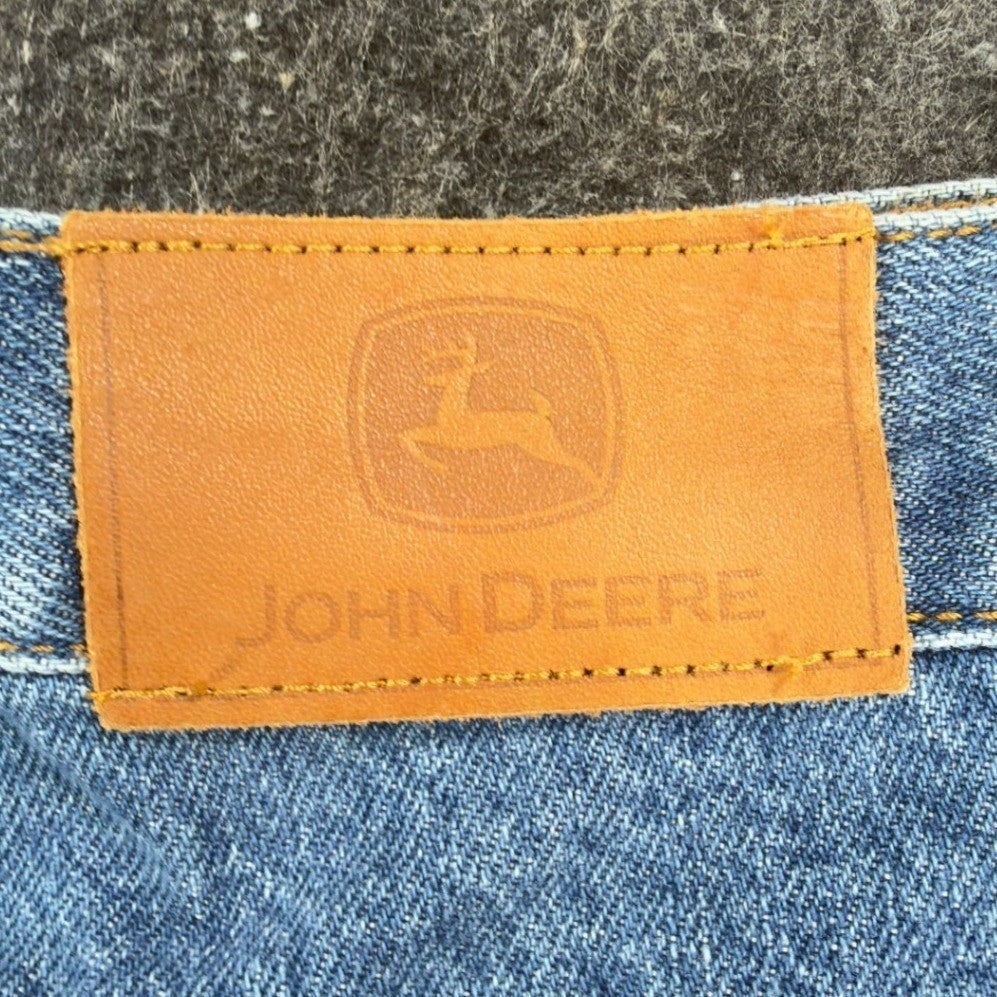 John Deere Carpenter Shorts Boys 14 Blue Denim Stone Wash NWT SA525LJD - take2supply