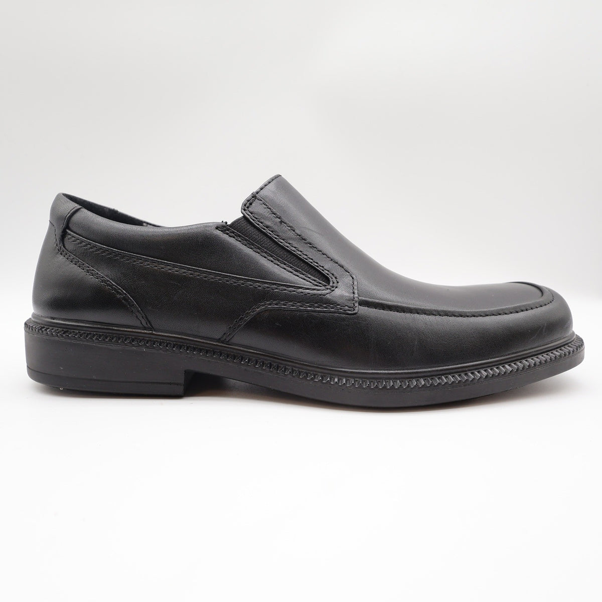 Hush Puppies Leverage Men's 10 Black Leather Waterproof Loafer NIB - take2supply