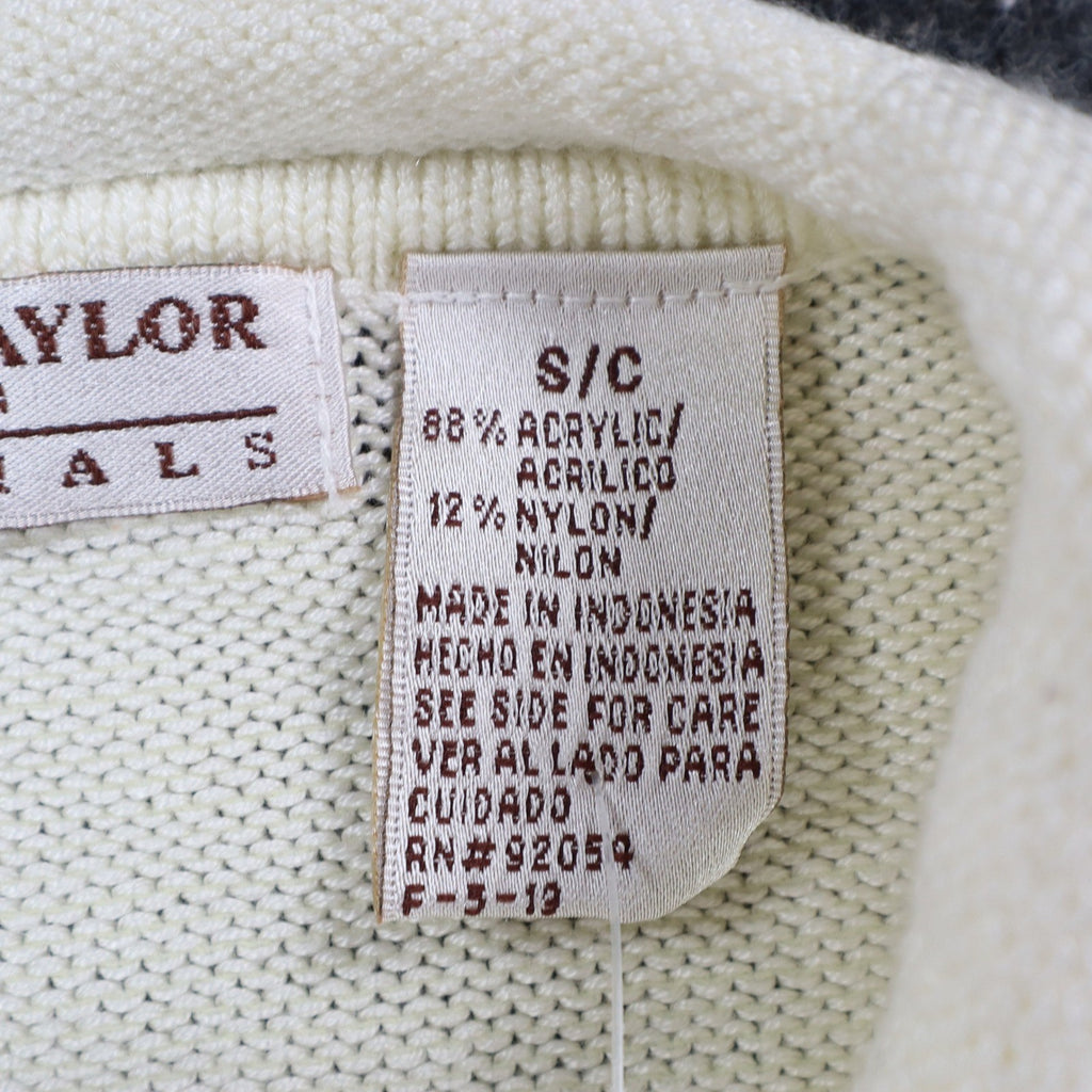 Carolyn Taylor Sweater Womens Small Cream Mock Neck Raglan Knit Top NWT - take2supply
