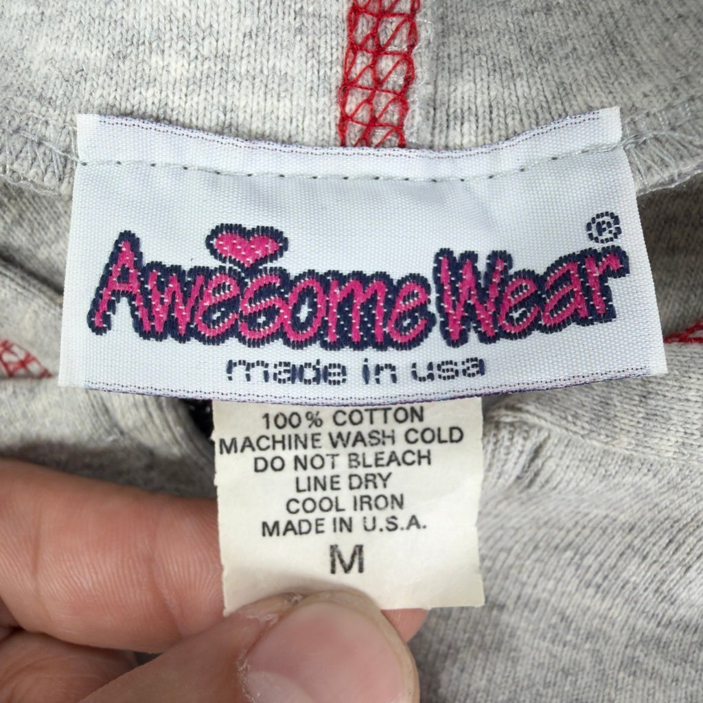 Awesome Wear Vintage Y2K Tracksuit Womens M Gray Cotton Set New Made in USA - take2supply