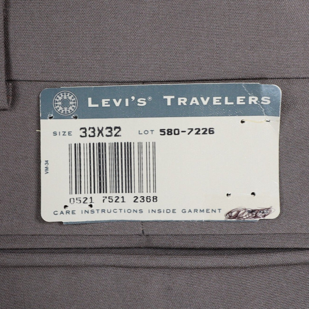 Levi's Action Slacks Pants Mens 34x29 Vintage 80s Deadstock Pleated Taupe Brown - take2supply