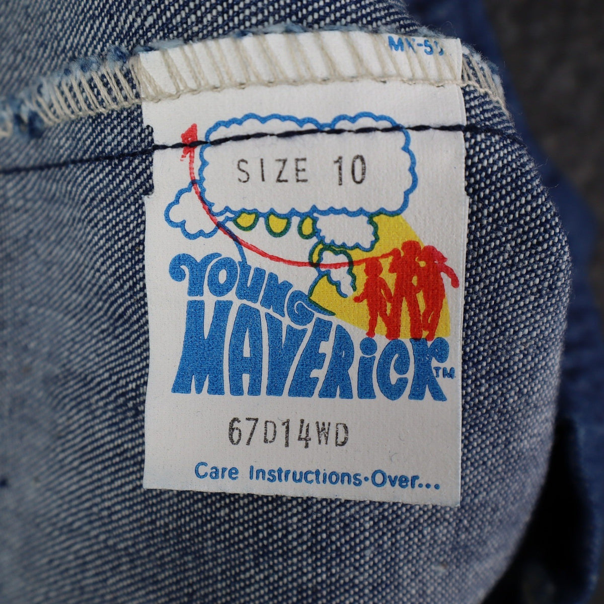 Vintage Young Maverick Jeans Boys 10 Blue Flare Elastic Waist Embroidered NWT - take2supply
