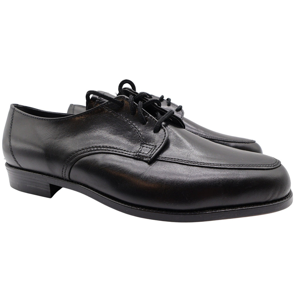Barclay Moc Toe Derby Shoes Mens 9 EEE Black Leather Made in USA 98006 Wide - take2supply