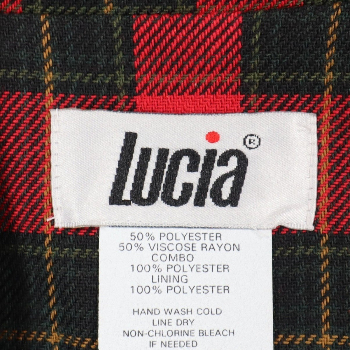 Lucia Plaid Vest Womens Size 12 Vintage 90s Red Tartan Button Front Made in USA - take2supply
