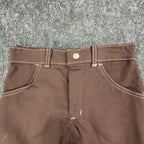 Linchers Vintage 70s Twill Shorts Mens W26 Brown Cotton Blend NWT Deadstock - take2supply