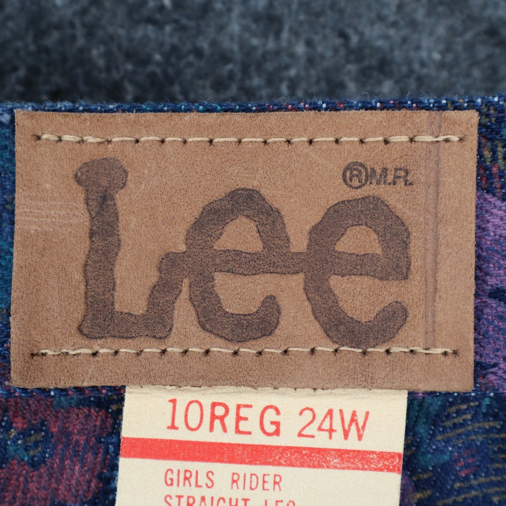 Lee Riders Girls 10 Regular Floral Jeans Straight Leg Blue USA Cotton NOS NWT - take2supply