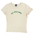 U.S. Polo Assn. Vintage Style Tee Women Medium Beige Cotton Logo Shirt New - take2supply