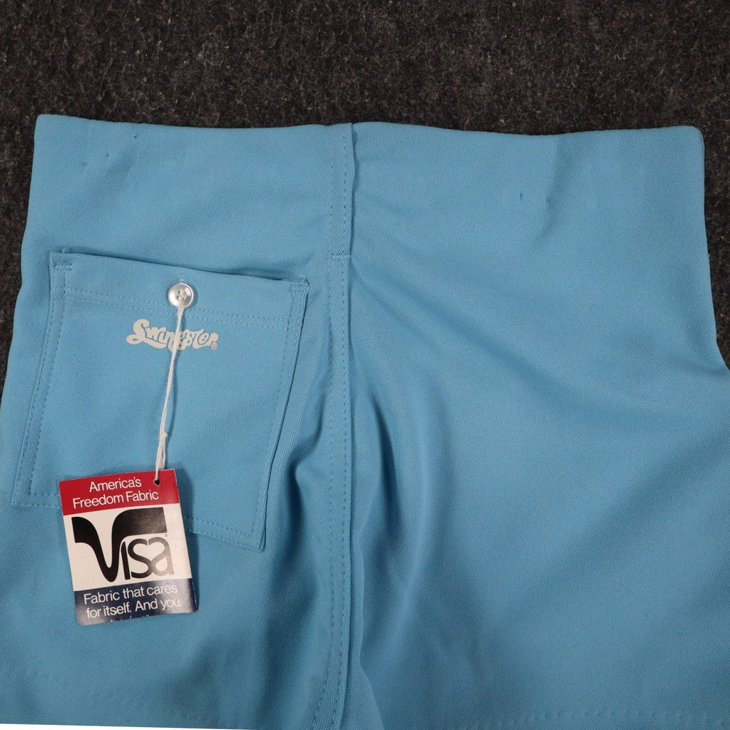 Swingster Athletic Shorts Mens Small Vintage 70s Blue Polyester Deadstock NWT - take2supply