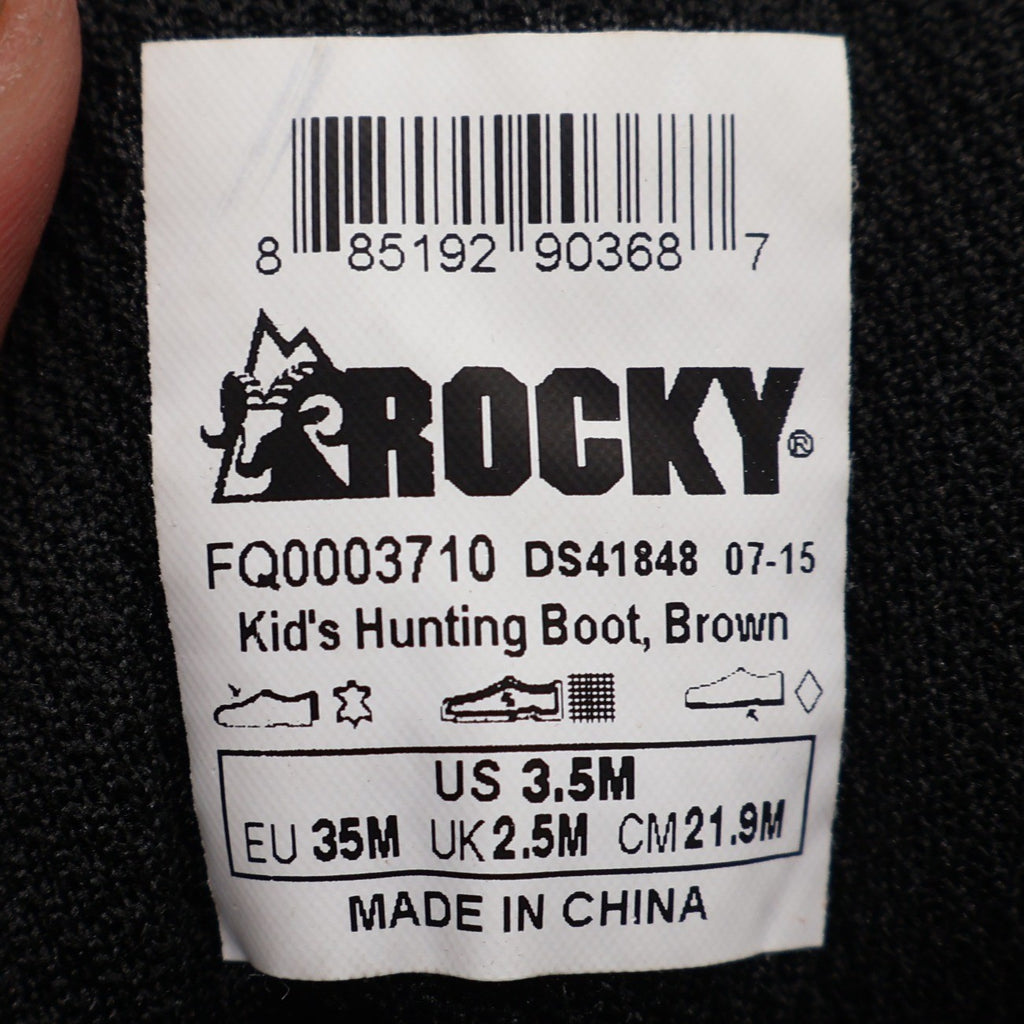 Rocky Hunting Boots Kids 3.5M Brown Camo 800g Thinsulate Waterproof FQ0003710 - take2supply