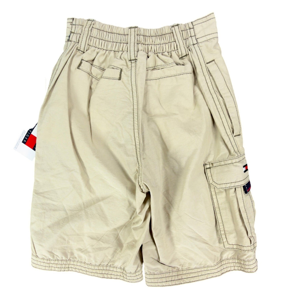 Tommy Hilfiger Y2K Cargo Shorts Boys 4 Tan Cotton Nylon NWT - take2supply