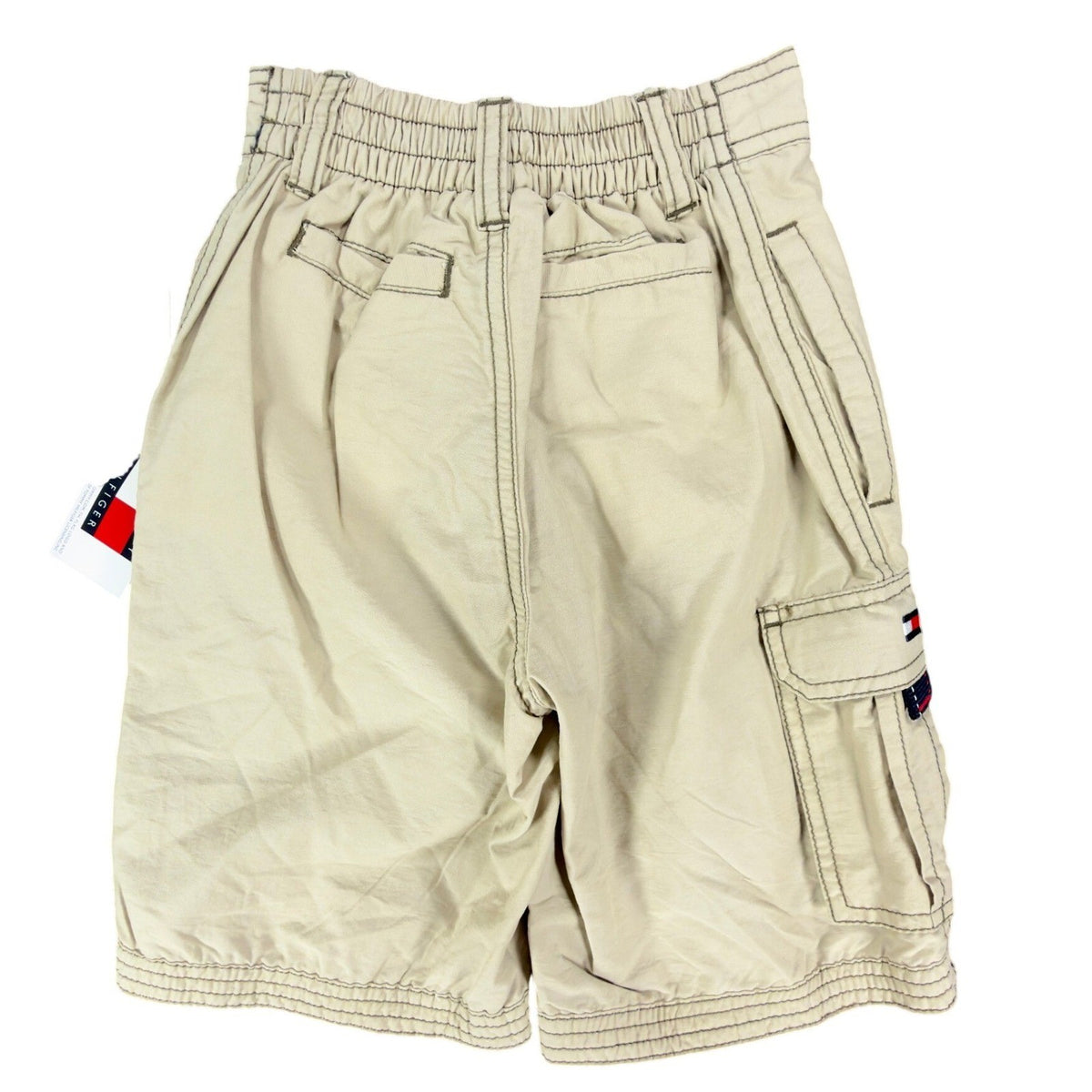 Tommy Hilfiger Y2K Cargo Shorts Boys 4 Tan Cotton Nylon NWT - take2supply