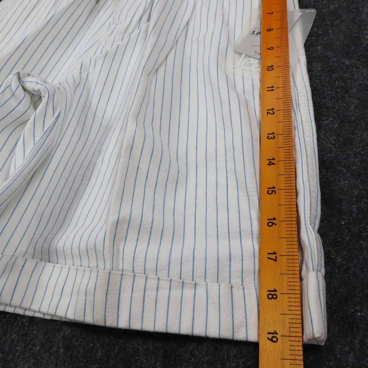Lee Melbourne Skort Girls 12 Vintage 90s White Blue Stripe Cotton Loose Fit NWT - take2supply