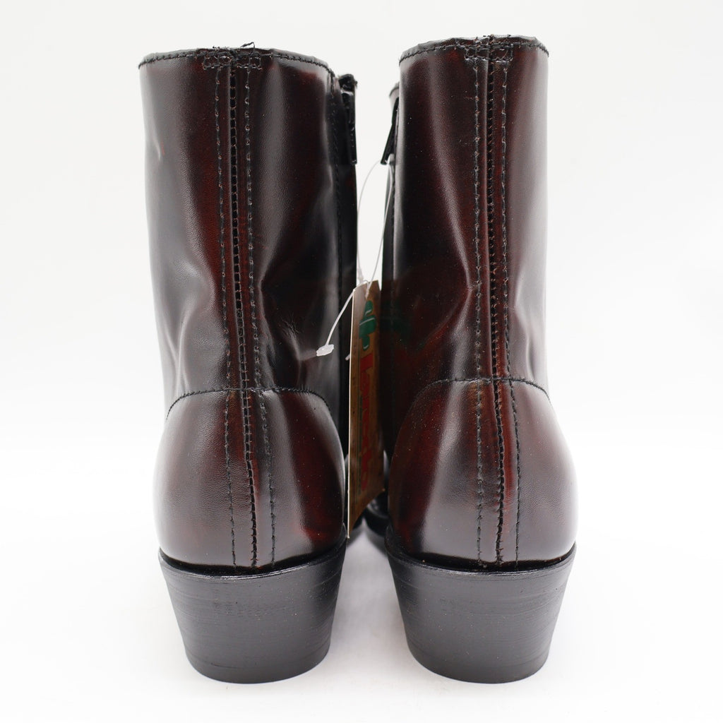 Laredo Zip Trucker Boots Mens 9.5 D Burnt Apple Leather Western Cowboy 62008 - take2supply