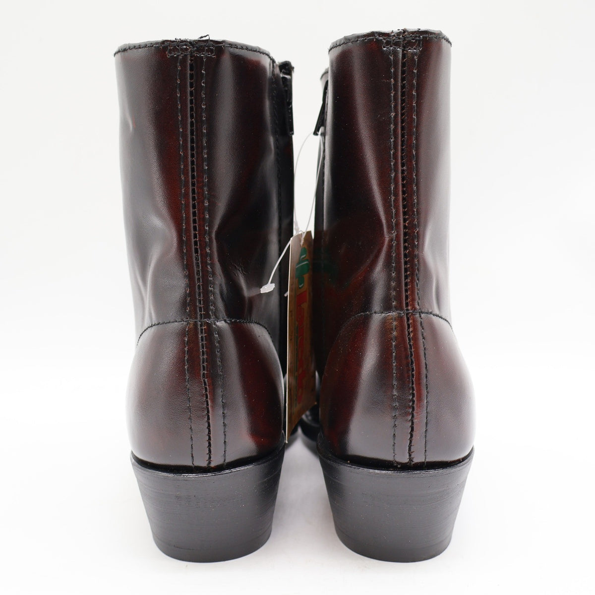 Laredo Zip Trucker Boots Mens 9.5 D Burnt Apple Leather Western Cowboy 62008 - take2supply