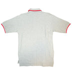 Vintage Cotton Deluxe Casuals Polo Shirt Mens L Gray Red Zig Zag Trim Y2K - take2supply
