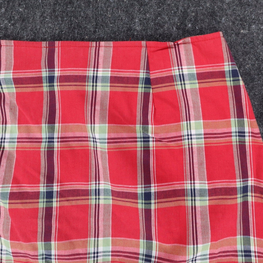 A. Byer Plaid Mini Skirt Womens 13 Vintage 90s Y2K Red Cotton Blend NWT USA - take2supply