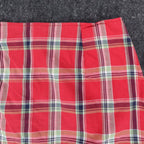 A. Byer Plaid Mini Skirt Womens 13 Vintage 90s Y2K Red Cotton Blend NWT USA - take2supply