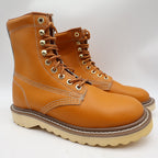 Walker Vintage 80s Work Boots Mens 3 E Tan Leather Deadstock New - take2supply