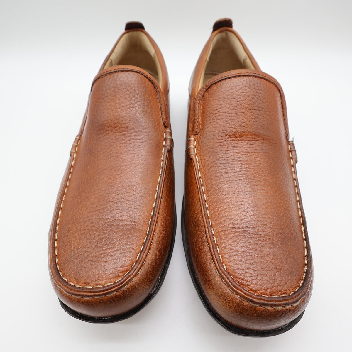 Hush Puppies GT Mens Size 9 Red Brown Leather Slip On Loafers H12466 Bounce - take2supply