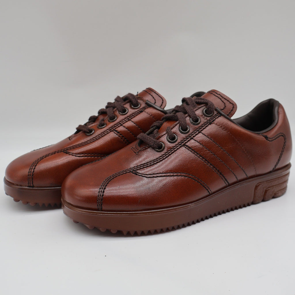 James Pepper Oxford Sneakers Mens 5 D Vintage Brown Leather Made in USA 44054 - take2supply