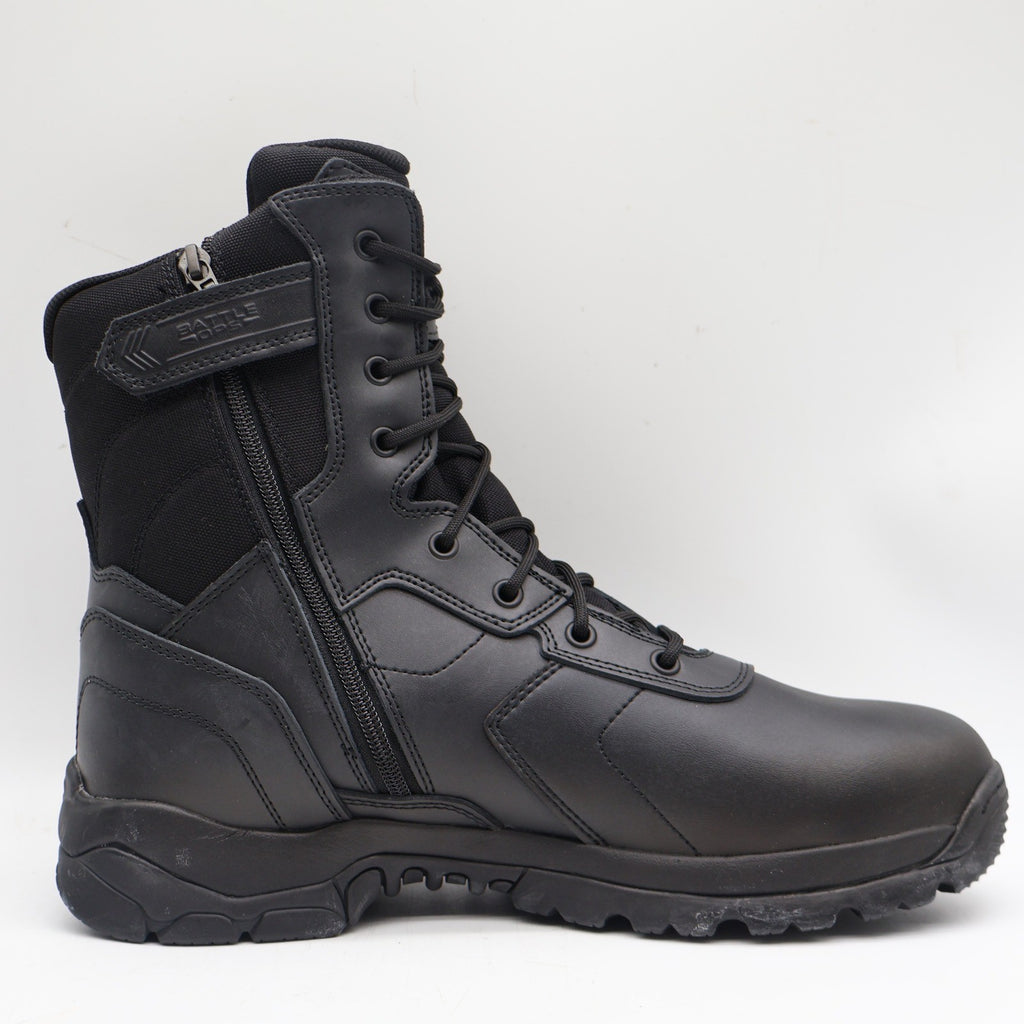 Battle Ops BOPS8001 Tactical Boot Mens 12 M/W Waterproof Side-Zip Black Leather - take2supply