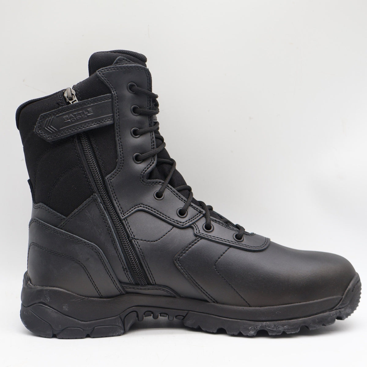 Battle Ops BOPS8001 Tactical Boot Mens 12 M/W Waterproof Side-Zip Black Leather - take2supply