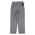Southern Lady Pants Womens 12 Navy White Gingham Cotton Stretch Side Zip NOS - take2supply