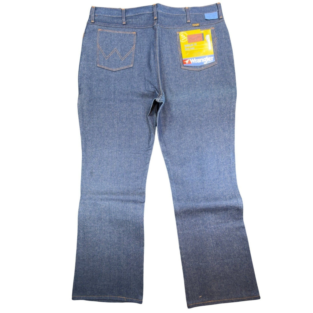 Wrangler Vintage 80s Bootcut Jeans Mens 44x32 Blue Cotton USA Made NOS NWT - take2supply