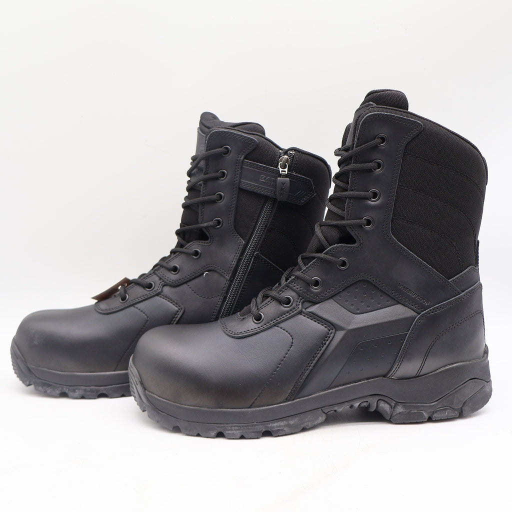 Battle Ops Tactical Boot Mens 11 8-Inch Side-Zip Waterproof Composite Toe Black - take2supply