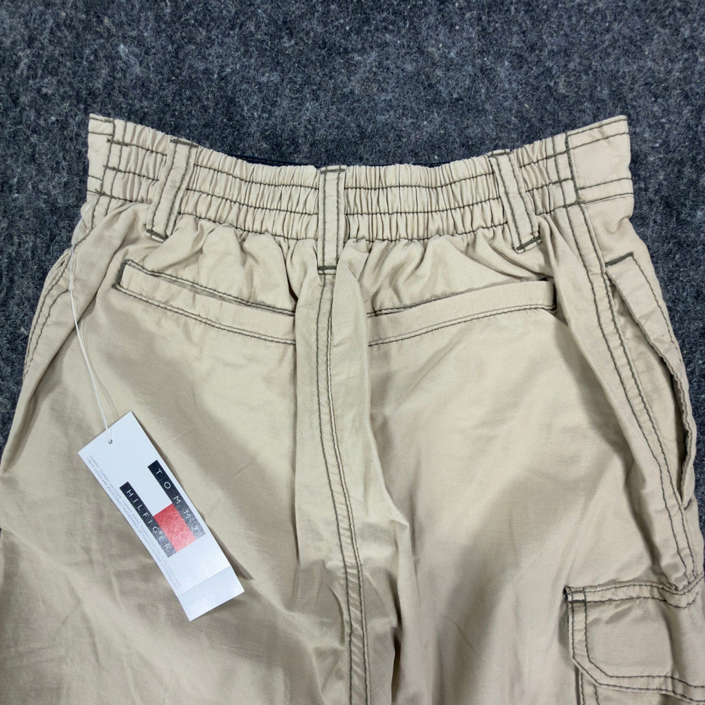 Tommy Hilfiger Y2K Cargo Shorts Boys 7 Tan Cotton Nylon NWT - take2supply