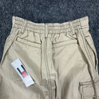 Tommy Hilfiger Y2K Cargo Shorts Boys 7 Tan Cotton Nylon NWT - take2supply