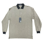 Winner Mate Vintage 90s Knit Polo Shirt Mens M Tan Black Mercerized Cotton NWT - take2supply