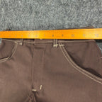 Linchers Vintage 70s Twill Shorts Mens W26 Brown Cotton Blend NWT Deadstock - take2supply