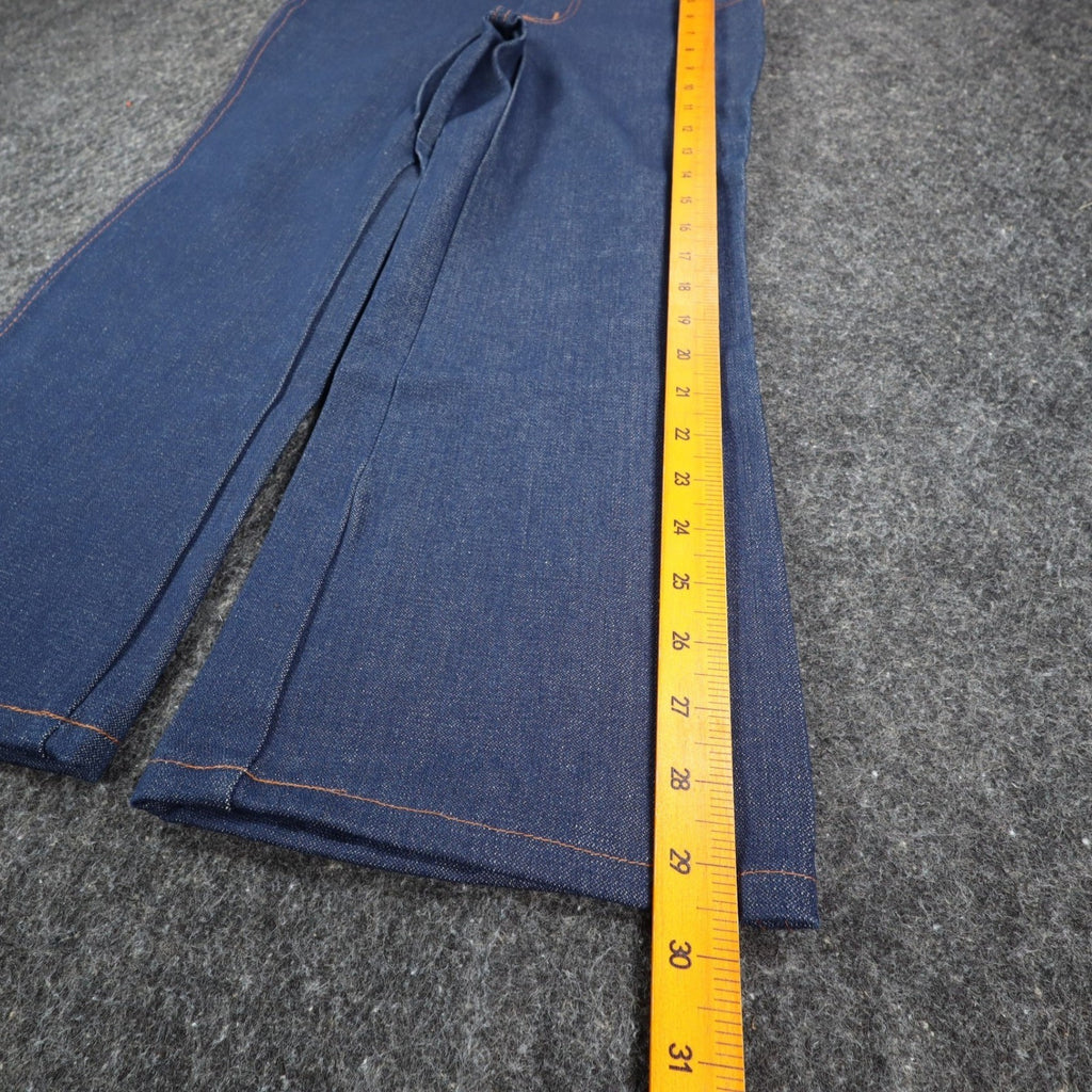Maverick Western Boot Jean Boys 8 Husky Vintage 70s Deadstock Indigo Denim USA - take2supply