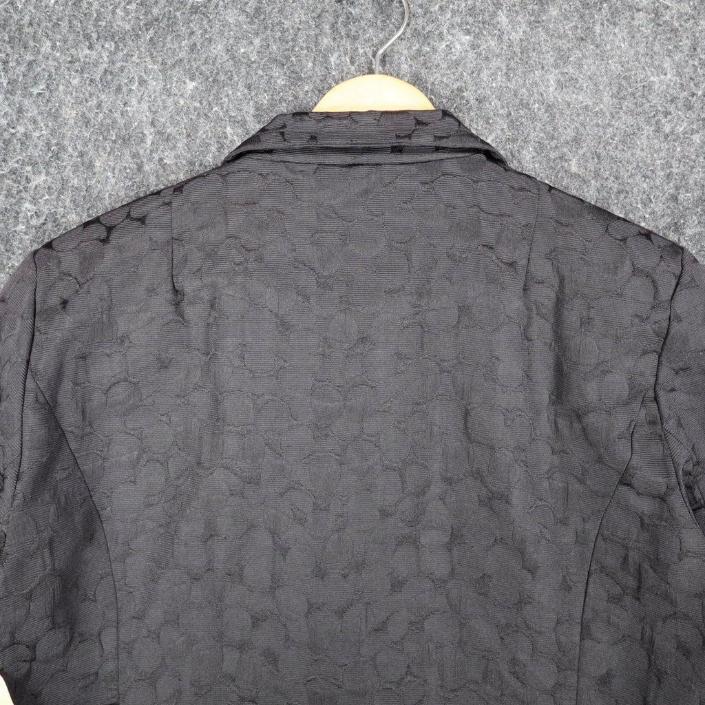 Erin London Blazer Women Size S Black Textured Jacquard Open Front Jacket New - take2supply