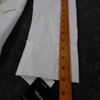 Takara Trench Coat Womens L White Belted Double Breasted Smocked NOS NWT - take2supply