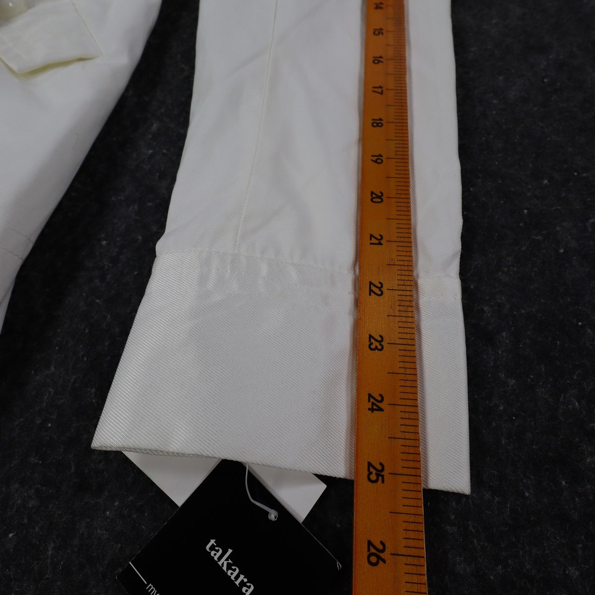 Takara Trench Coat Womens L White Belted Double Breasted Smocked NOS NWT - take2supply