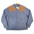 Duluth Trading Co Shetland Wool Windproof Zip Sweater Mens 2XL Blue Quilted - take2supply