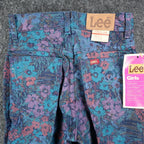Lee Riders Girls 10 Regular Floral Jeans Straight Leg Blue USA Cotton NOS NWT - take2supply