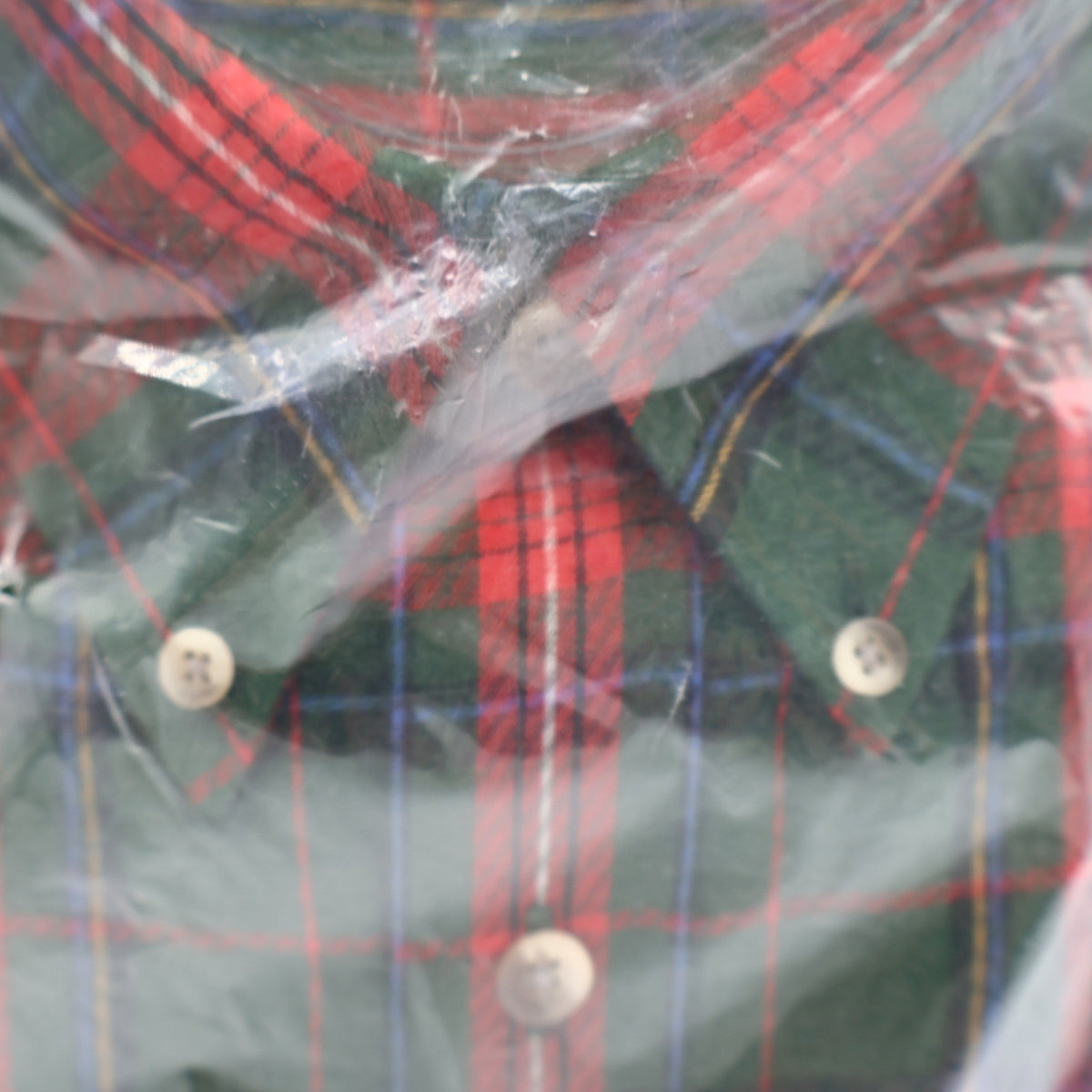 Career Club Plaid Button Down Shirt Mens XL Vintage Green Red Poly Cotton - take2supply
