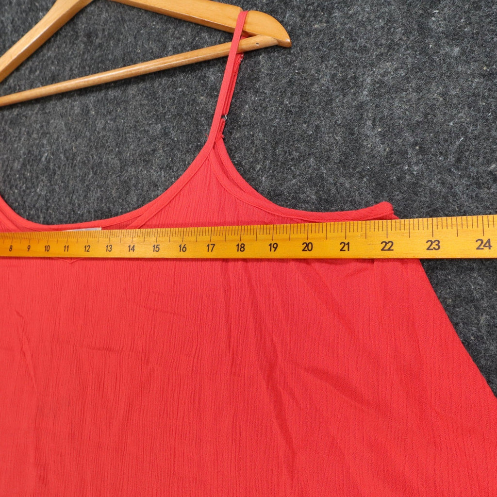 Jolt Cami Tank Top Womens Large Red Rayon Crochet Lace Trim Flowy JW1762DXQ - take2supply