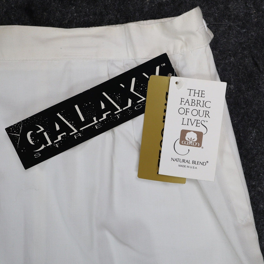 D.K. Gold Pencil Skirt Womens 10 Vintage 90s White Galaxy Stretch Cotton NWT - take2supply