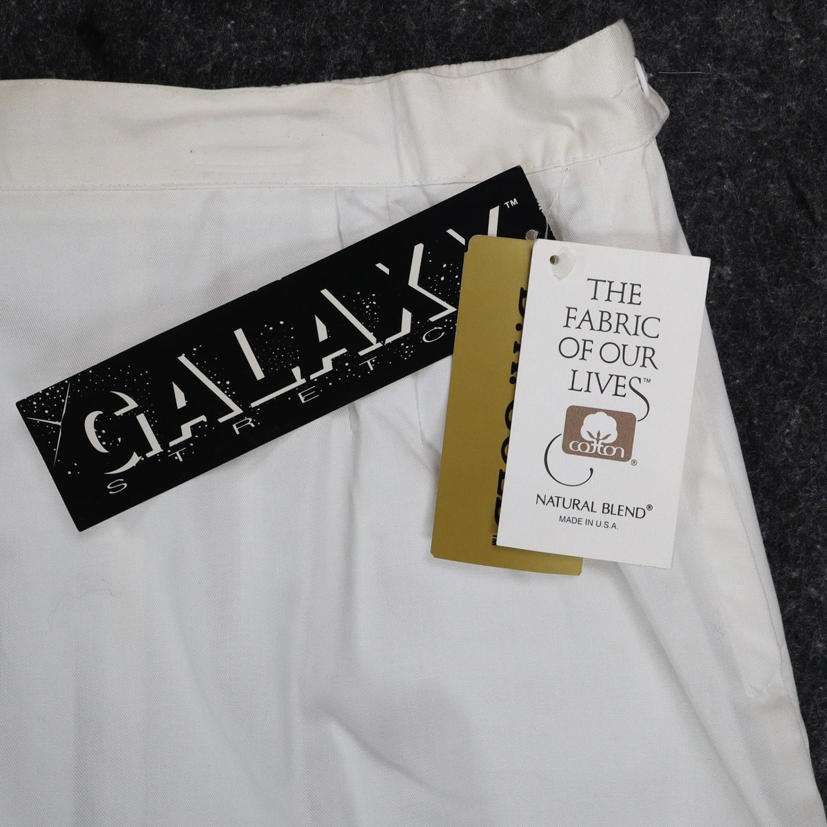 D.K. Gold Pencil Skirt Womens 10 Vintage 90s White Galaxy Stretch Cotton NWT - take2supply