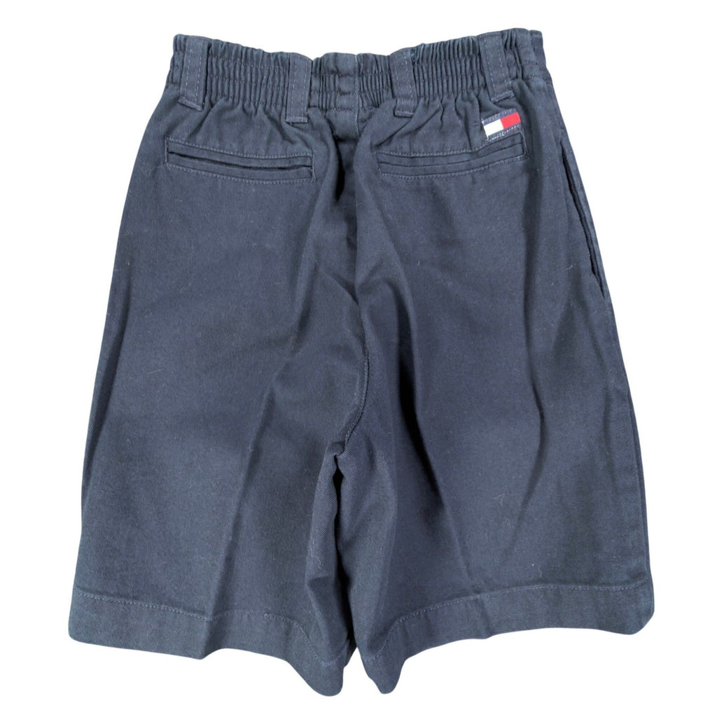Tommy Hilfiger Vintage Y2K Pleated Shorts Boys 4 Navy Blue Cotton NWT - take2supply