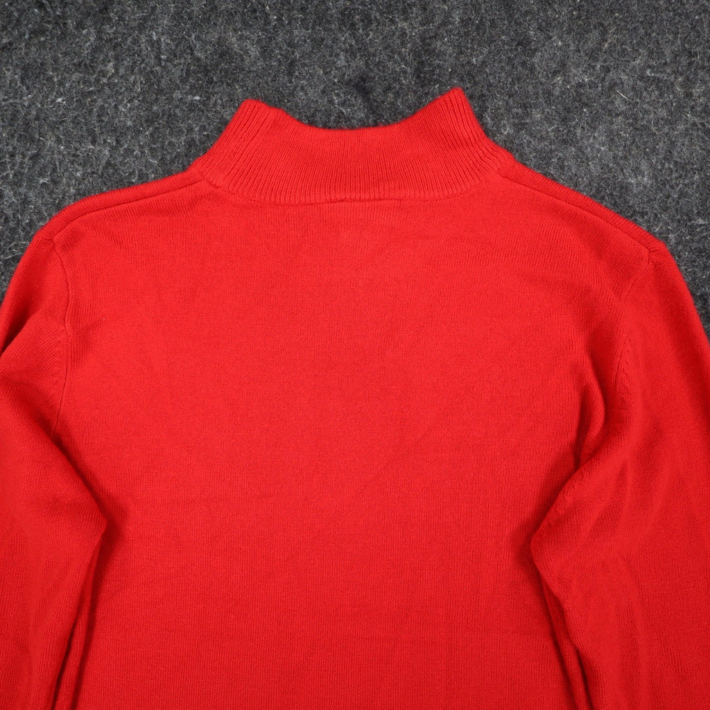 Southern Lady Mock Neck Sweater Womens Small Red Acrylic Knit Top NWT C1217 - take2supply