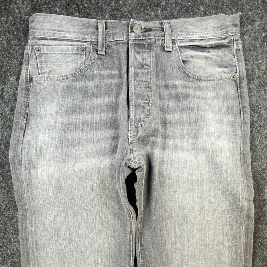 Levi's 501 Original Fit Jeans Mens 32x36 Gray Denim Straight Leg NWT C109 - take2supply