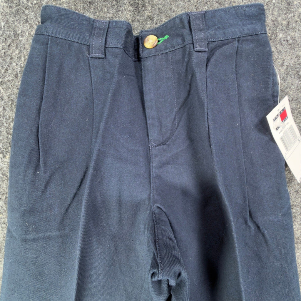 Tommy Hilfiger Y2K Pleated Chino Shorts Boys 5 Navy Blue Cotton NWT Deadstock - take2supply
