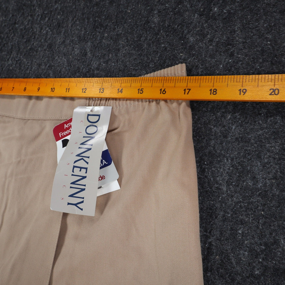 Donnkenny Classics Skort Women 8 Vintage 90s Khaki Cotton Wrap Front Made in USA - take2supply