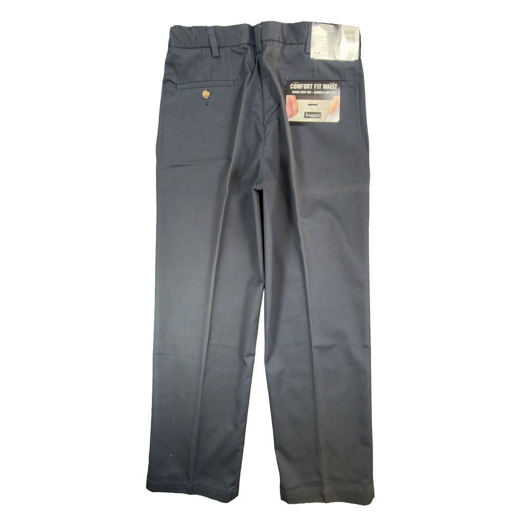 Haggar Pants Mens 33x30 Navy Blue Cotton Pleated Black Label Vintage Y2K NWT - take2supply