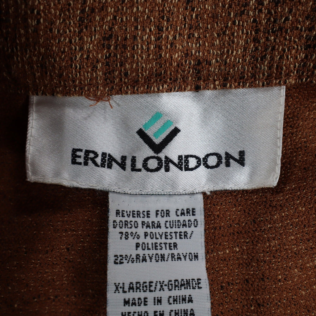 Erin London Pants Womens XL Camel Brown Pleated Straight Leg NWT NOS - take2supply